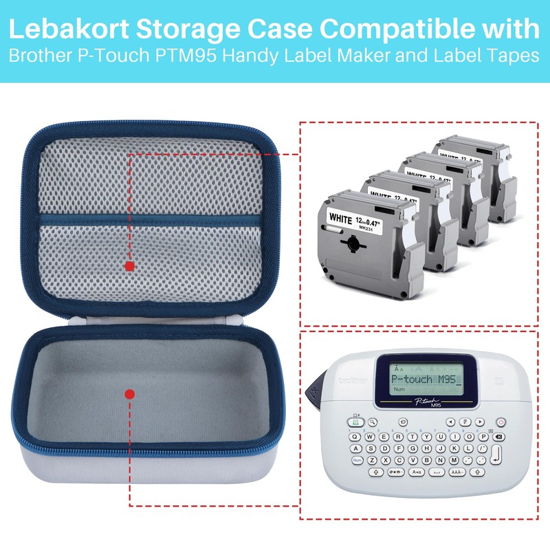 Lebakort Hard Protective Case for Brother P-Touch PTM95 Portable Labelling