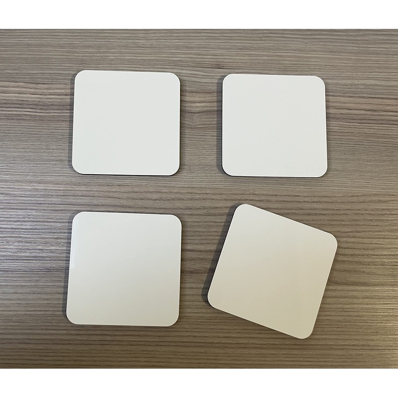 12 x MDF Blank Sublimation Coasters Cork Backed - 9cm