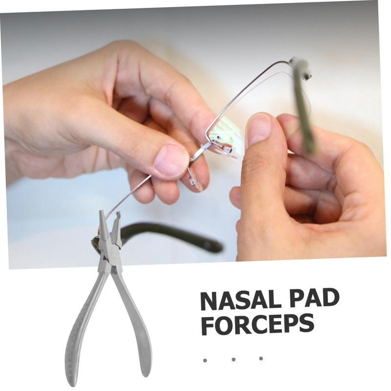 TEHAUX Eyeglass Repair Plier Stainless Steel Nose Pad Adjustment Tool