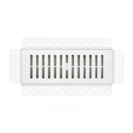 Zion Cold Air Return Vent Covers 4" x 10" Flush Mount Stainless Steel White Wall Register with Magnetic Closure