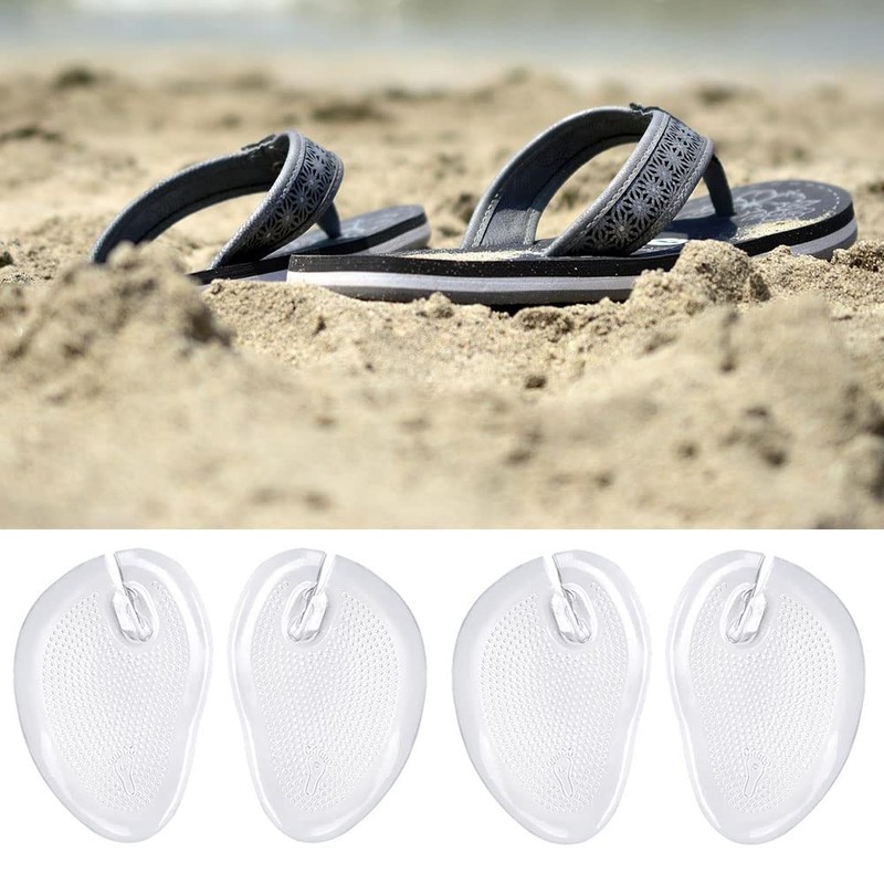 4 Pieces/2 Pairs Thong Sandal Cushions Pad Flip Flop Anti-Wear