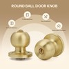 LOQRON Ball Design Door Knob with Keys and Lock, Keyed