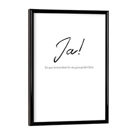 artboxONE Poster with Black Frame 18 x 13 cm Typography A Simple Word Picture Wedding Gift