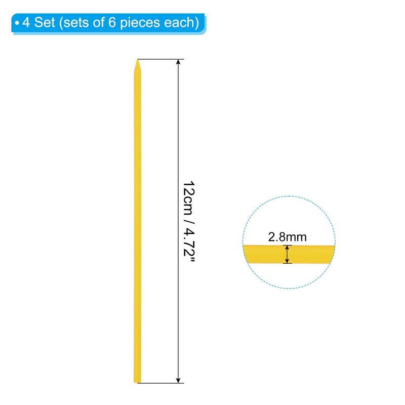 PATIKIL 2.8mm Carpenter Pencil Refills, 4Set/24Pcs Solid Mechanical Construction Pencil