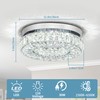 HomLaiting 7.8” Crystal Ceiling Light Fixture, Mini Round Chandeliers 6500K