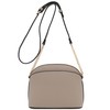 FashionPuzzle Faux Leather Small Dome Crossbody Bag with Chain Strap