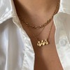 444 Necklace Angel Number Necklace For Women Gold Plated Number