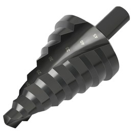 CYLBAQ Step Drill Bit 10-45 mm, Peeling Drill HSS, Step Drill Metal 12 mm Shank, Taper Drill with 8 Levels, Hole Drill for Plastic, Wood - High Quality HSS Taper Drill