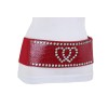 Unbranded Women Red Elastic Wide Friendship Statement Belt Hip High