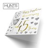 Hunts England - 45th Wedding Anniversary Card - Happy Sapphire