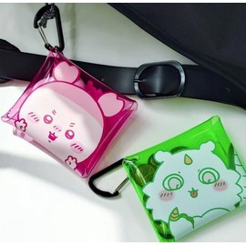 Chiikawa 0009 Women's Earphones Pouch, Small Storage Case, Mini Wired/Wireless Storage, Air Pods/Pro, Clear Multi Case, SS Size, Anoko (CKW-275)