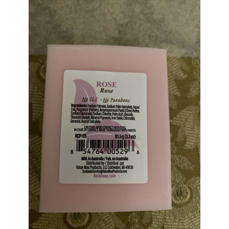 Bela Rose & Petals Parfum Natural Organic Plant-Based Bar Soap