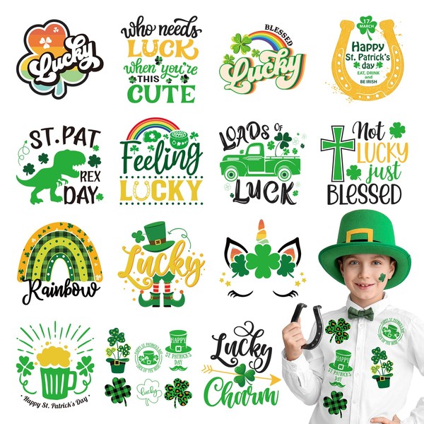 Whaline 14 Sheet St. Patrick's Day Heat Transfer Vinyl Stickers