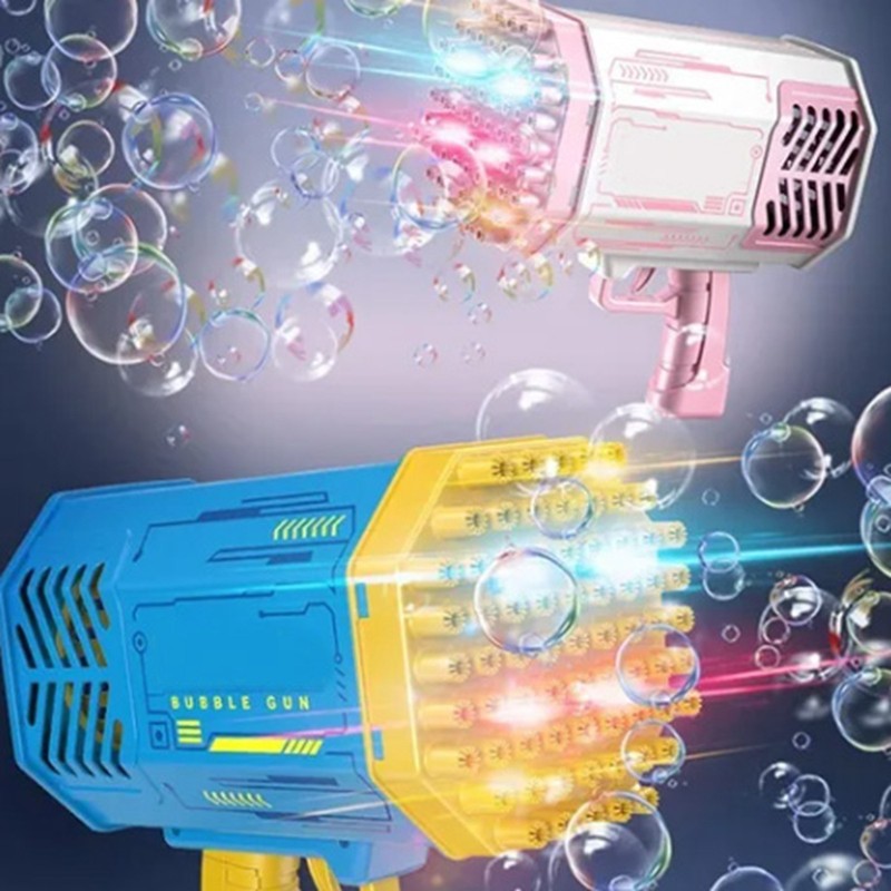 Automatic Handheld Bubble Machine Cool Fan Mode 69 Bubble Holes