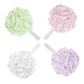 Ipetboom 4pcs Cute Bath Mesh Balls Shower Scrubber Set Exfoliating Body Wash Balls for Convenient Bathing Skin Cleansing for Home Travel