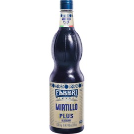 Fabbri Premium Flavoring Syrup, Blueberry, New Enhanced Flavor, All Natural, Made in Italy, 33.8 Ounce (1 Liter)