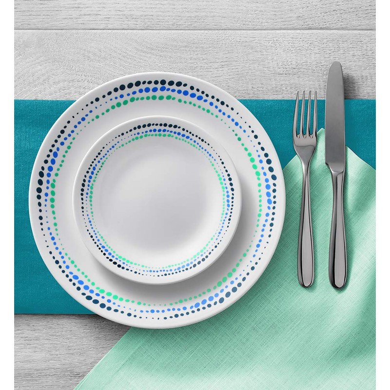 Corelle Vitrelle 18-Piece Service for 6 Dinnerware Set Triple Layer