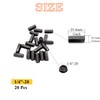 Matrelt 20Pcs Black 1/4"-20 Hex Coupling Nut, Threaded Rods Nuts