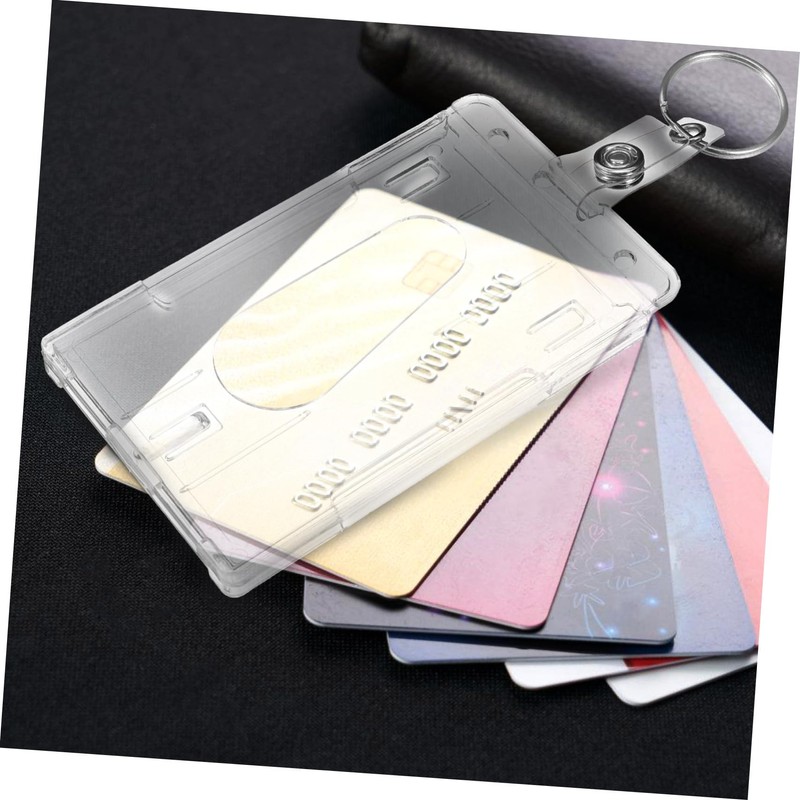 COHEALI Card Sleeve Keyring Id Badge Holder 6 Pack Material