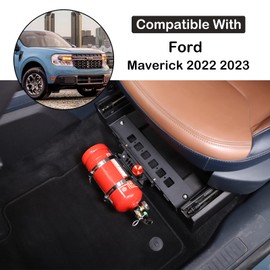 Under Seat Quick Release Roll Bar Fire Extinguisher Mount Bracket Compatible with Ford Maverick 2022-2024 Adjustable 2 Clamps Fire Extinguisher Bottle Tie Bracket Billet Aluminum Interior Accessories