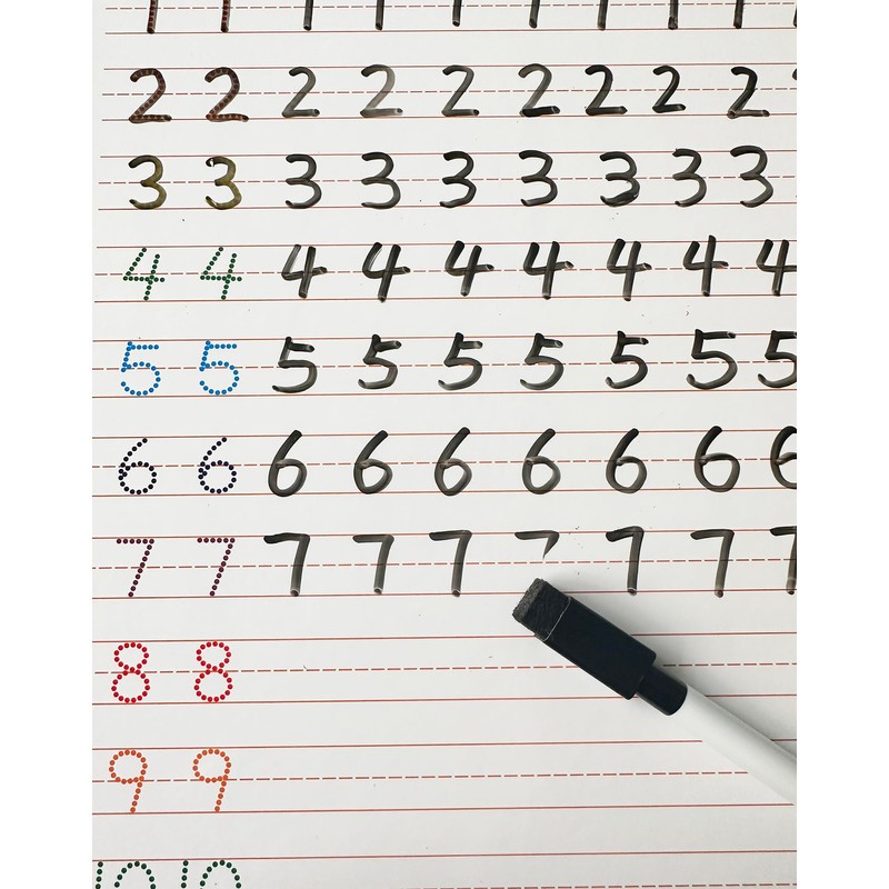 Dry Erase Alphabet Tracing Board: Letter and Numbers Handwriting Practice