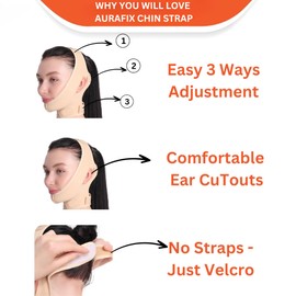 Post Surgical Chin Strap Bandage for Women - Chin Compression Garment After Lipo | Chin Lipo Compression Garment | Neck Compression Garment, Jaw Bra (Large-Beige)