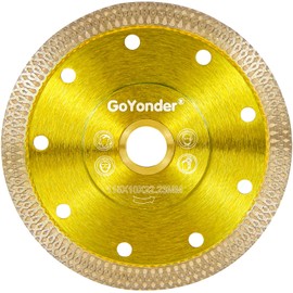 GoYonder 4.5 Inch Super Thin Tile Saw Blade, Diamond Blade for Angle Grinder, Dry Wet Tile Blade for Ceramic Tile, Concrete, Granite Cutting