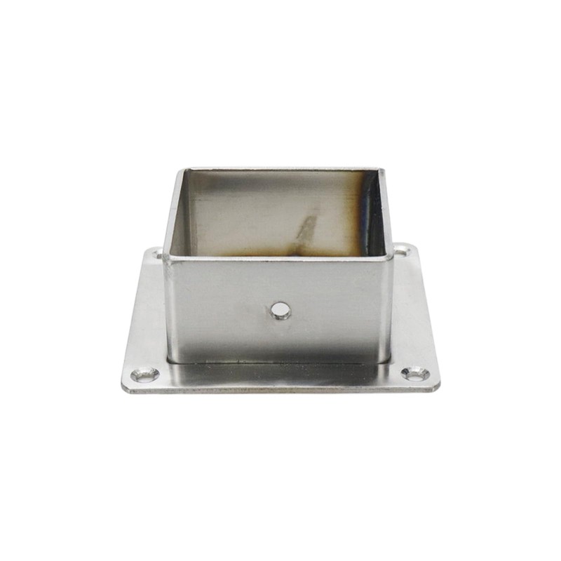 Wealrit 4 Pcs Square Post Bases Stainless Steel Flange Anchor