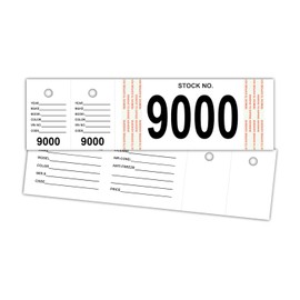 Versa-Tags Genuine Vehicle Stock Number Tags (9000-9499)