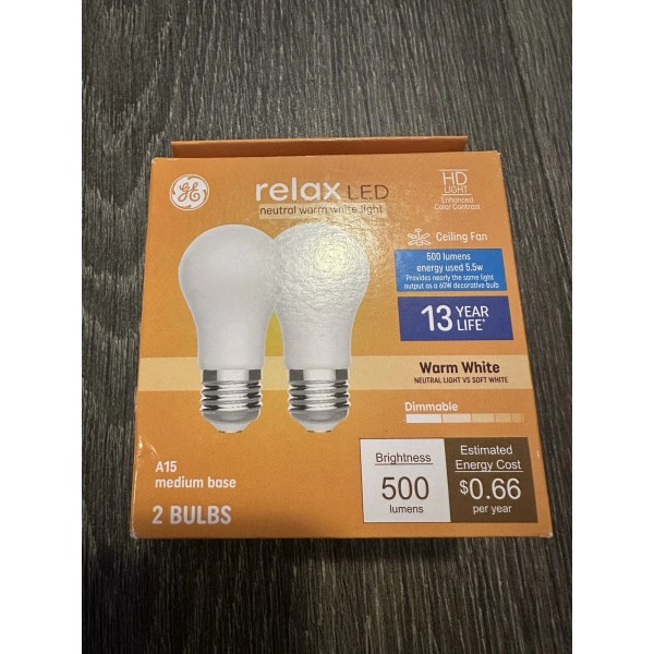 GE Relax HD 500 Lumens A15 Warm White Medium Base