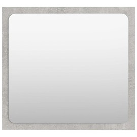 ZJMTOCYU Bathroom Wall Mirror Contemporary Design, Engineered Wood with Acrylic, Concrete Gray, 15.7" x 0.6" x 14.6"