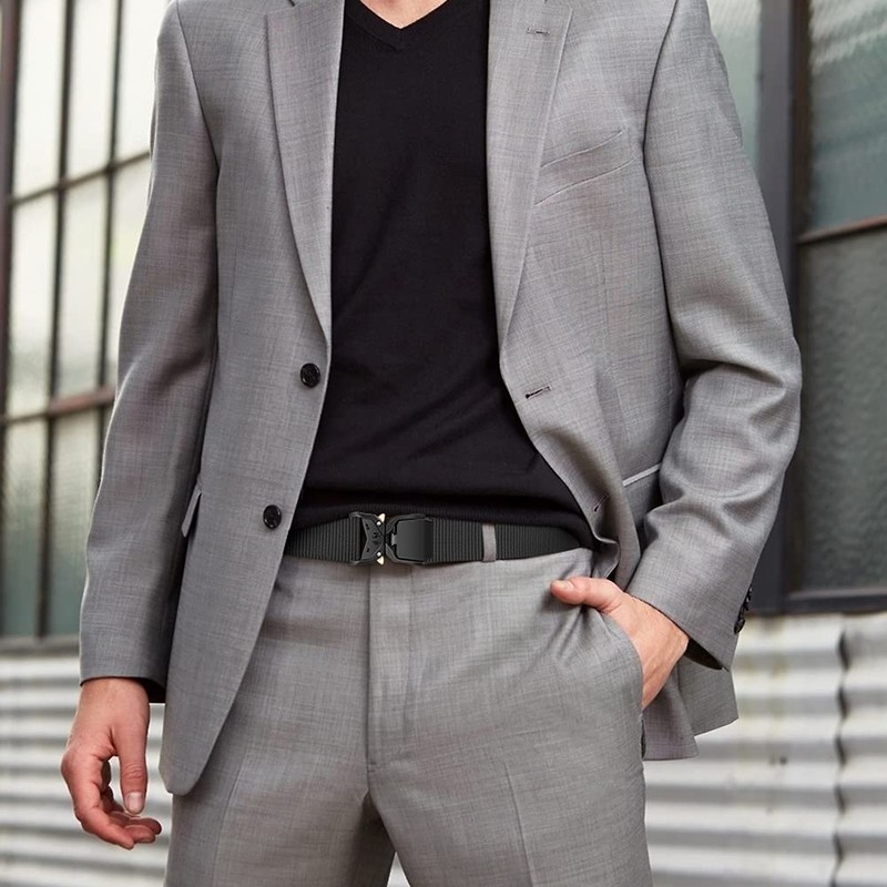 Ginwee 3-Pack Tactical Belt,Military Style Belt, Riggers Belts for Men,