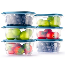 EFISH 10PCS Rectangle Plastic Portion Box Sets with Lids.Food Storage Box,Container Sets,Food Storage,Food Containers,Plastic Food Container,use for School,Work and Travel,300ML Per Box.