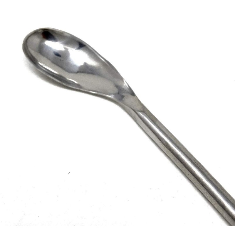 A2Z-SP002 Stainless Steel Double Ended Square & Angled Left Spoon