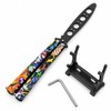 Butterfly Knife Trainer, 3Cr13 Steel Practice Trainer with Rounded Unsharpened