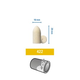 Dremel 422 Polishing Points Multipack, 4 Polishing Points for Polishing Metals and Plastics on Flat Surfaces or Holes (10 mm)