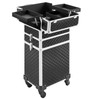 Somduy Rolling Makeup Case 3 in 1,Professional Makeup Train Case