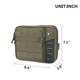 EXCELLENT ELITE SPANKER EDC Pouch Tactical Admin Pouch Molle Utility Organizer Pocket Tool Bag(Ranger Green)