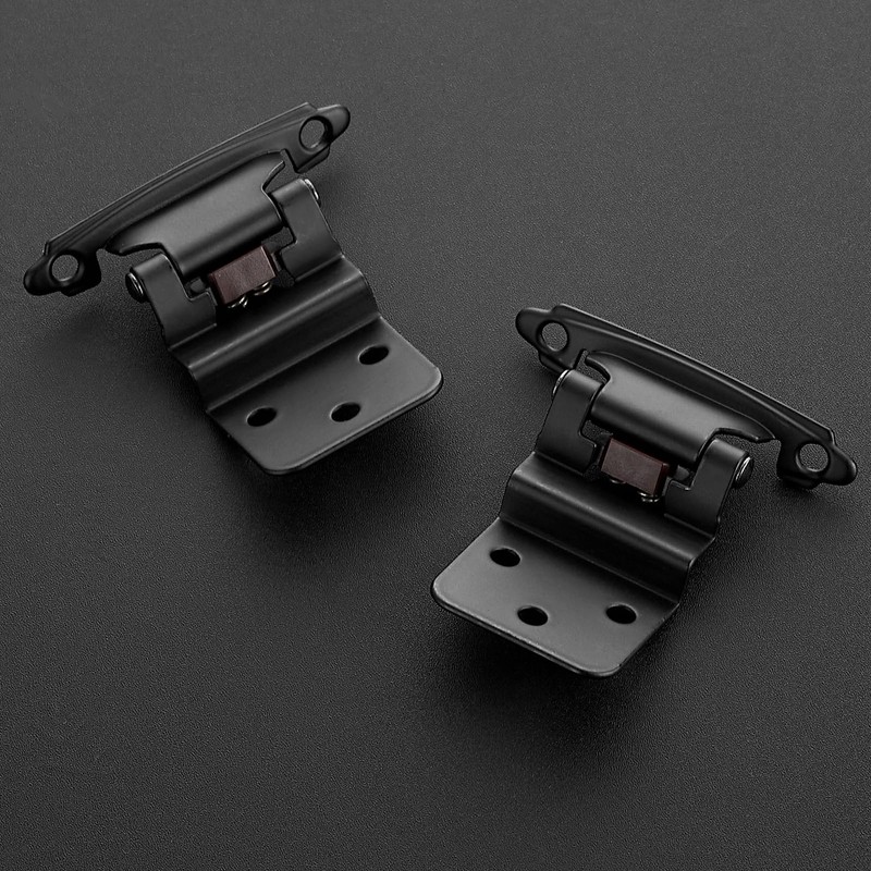 10 Pack 5 Pair Black Cabinet Hinges - 3/8 inch