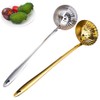 Ouliget Stainless Steel Strainer Ladle, 2 in 1 Soup Strainer