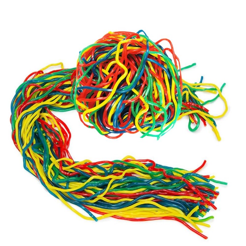 Fruidles Rainbow Licorice Laces, Rope String Licorice Candy Gummies, Soft,