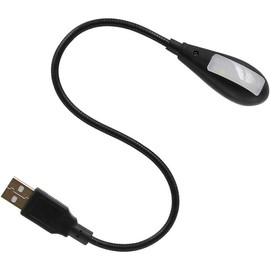 (R) Bright LED USB Lamp Light Reading Lamp for Laptop Flexible  Black - Color: Black, Size: ONE SIZE