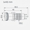 qinhretuo 3Pins 1/4" Copper Guitar & Bass Barrel Jack |