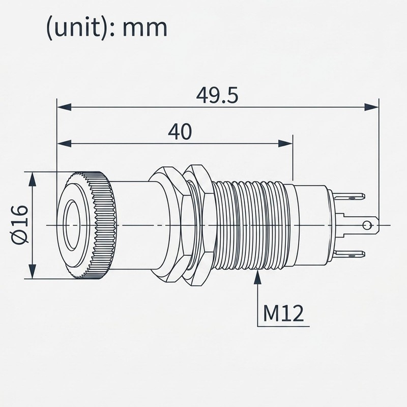 qinhretuo 3Pins 1/4" Copper Guitar & Bass Barrel Jack |