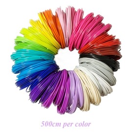 3D Printing Pen Filament Compatible with Most 3D Printing Pens, 20 Bundle Printer PLA Refills, Portable Multicolored Filament, Gel Clay Material, Suitable for Kids
