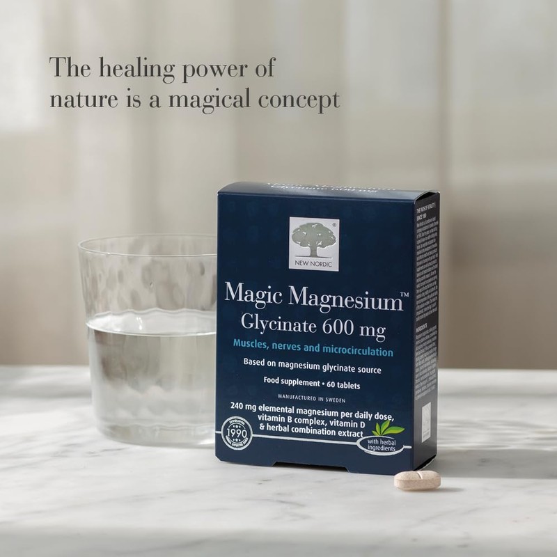 New Nordic Magnesium Glycinate | 600 mg Extra Strength |