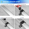 1.5"x1.5" Square Tube Strap Clamp, U shaped Steel Pipe Clamp