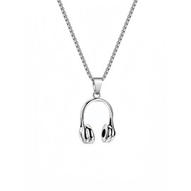 WATSU Life Men's Necklace, Pendant, Ring Chain, Stainless Steel Chain, Cool, Realistic, Simple, Pendant Necklace, Men's Accessory, Popular, Individuality, Stylish, Unisex, Stainless Steel, No Gemstone