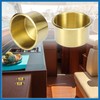 A ABSOPRO 2pcs Stainless Steel Cup Drink Holder Insert Gold