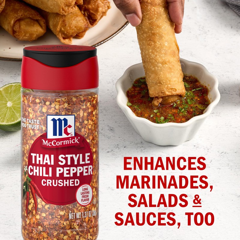 McCormick Thai Style Chili Pepper, Crushed, For Pasta, Stir-Fry, Salad